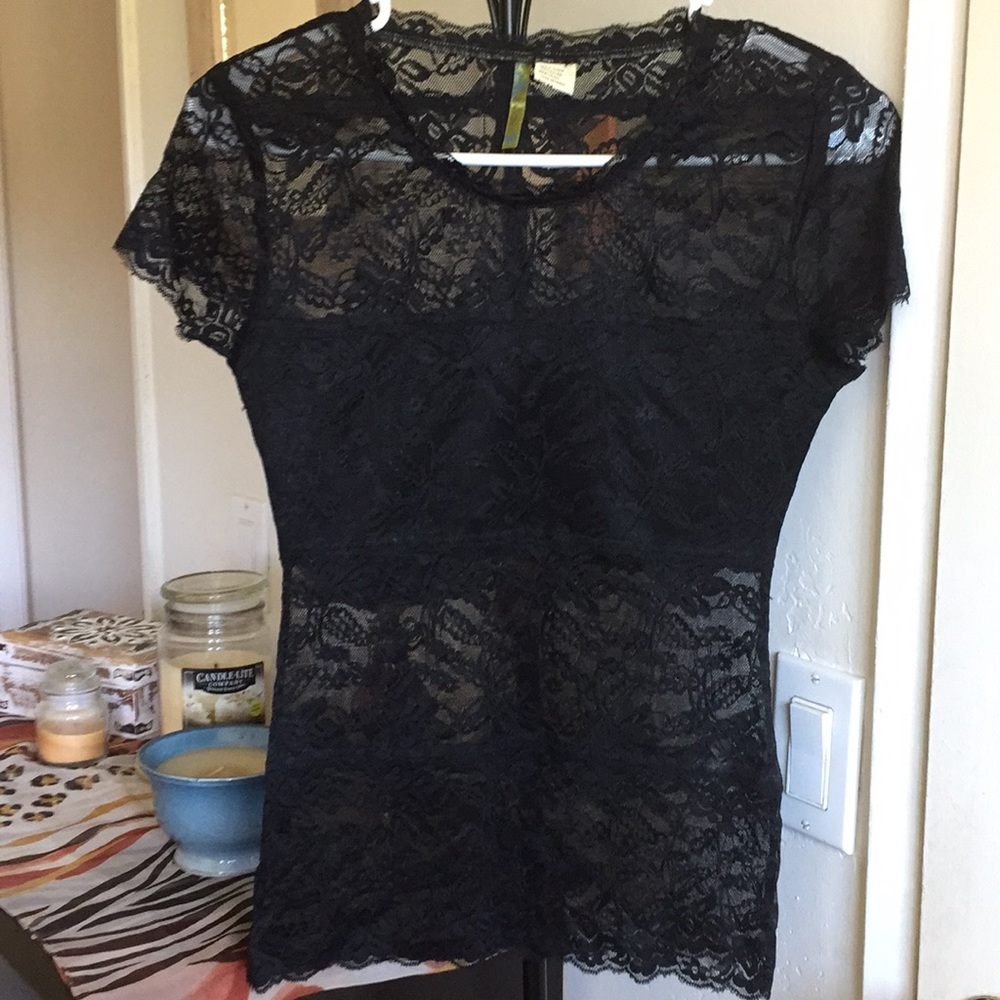Black lace top